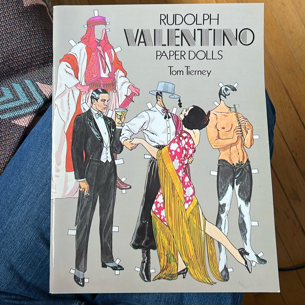 RARE Vintage 1979 Tom Tierney 'Rudolph Valentino' Full Colour Paper Doll Book